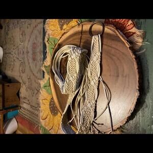 Handcrafted Braided Leather Belt with Brass Ring